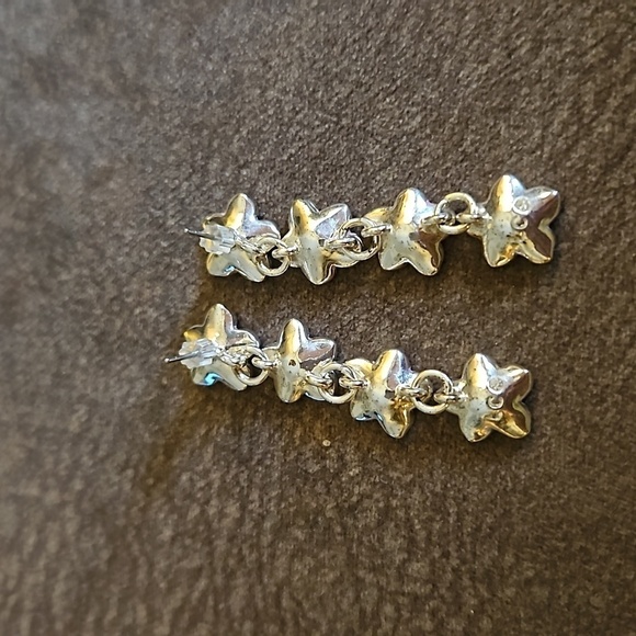 3/$30 LIZ CLAIBORNE Pink Floral Dangle Post Earrings - Picture 3 of 6